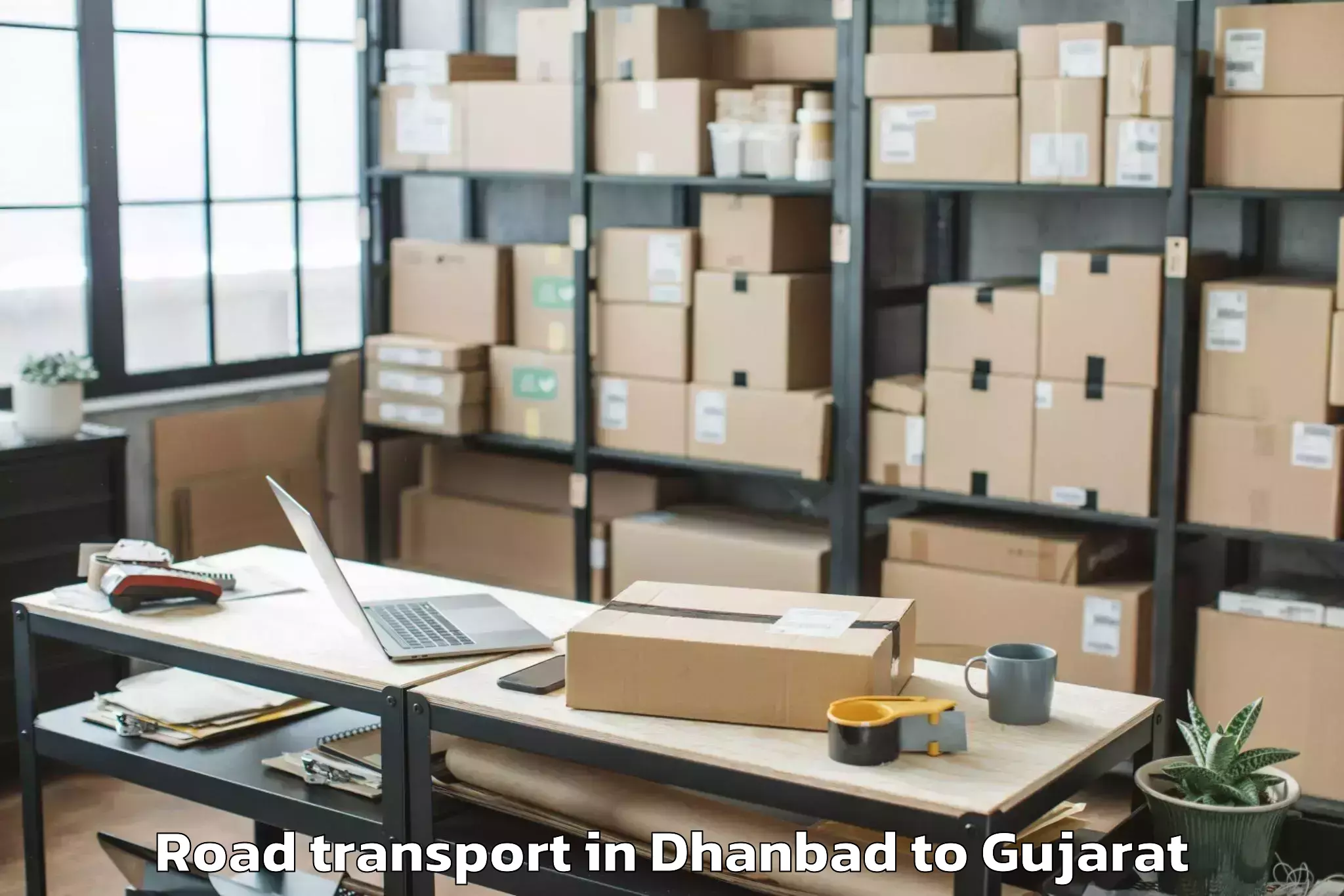 Expert Dhanbad to Khambhalia Road Transport